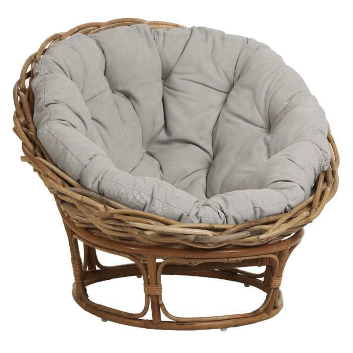 Mexico oval papasan in maxi-weave rattan