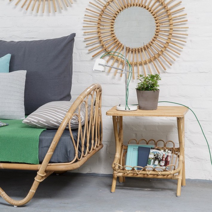 Chevet en rotin vintage Lydie
