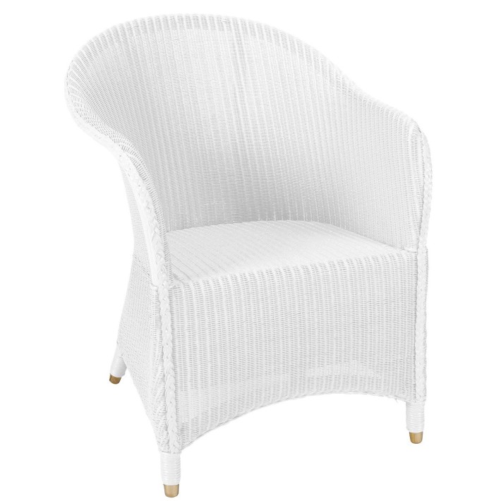 Fauteuil Lloyd Loom Sidonie blanc de chez KOK MAISON