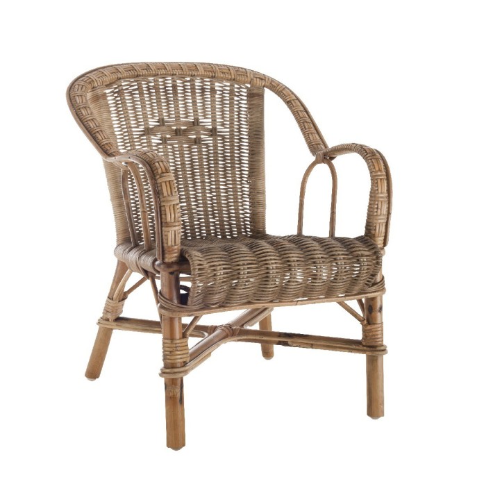 Fauteuil d'enfant en rotin naturel Swann