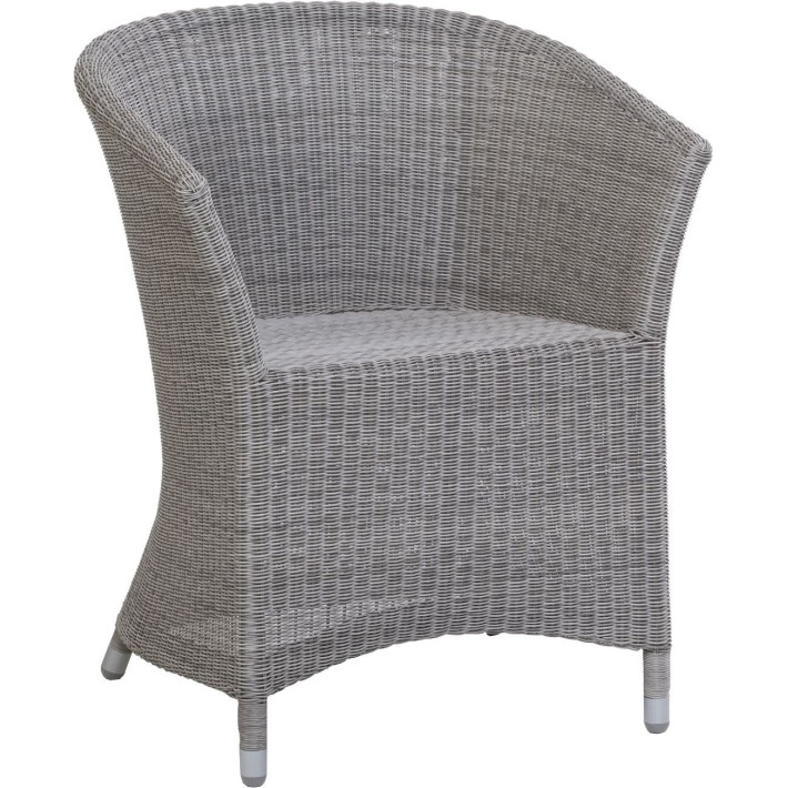 Fauteuil de table en rotin outdoor Némo avec coussin