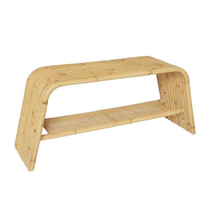 Banc Riviera en rotin naturel de chez Kok Maison