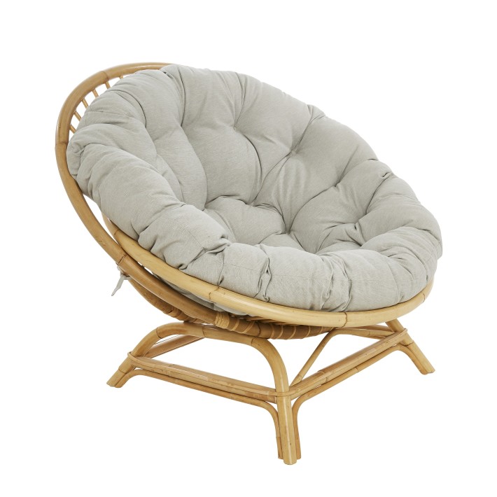 XXL Coquille rattan armchair