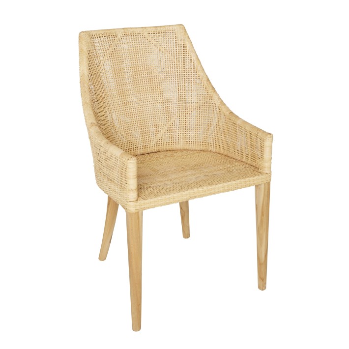 Fauteuil de table cannage en rotin Saigon: ambiance 3