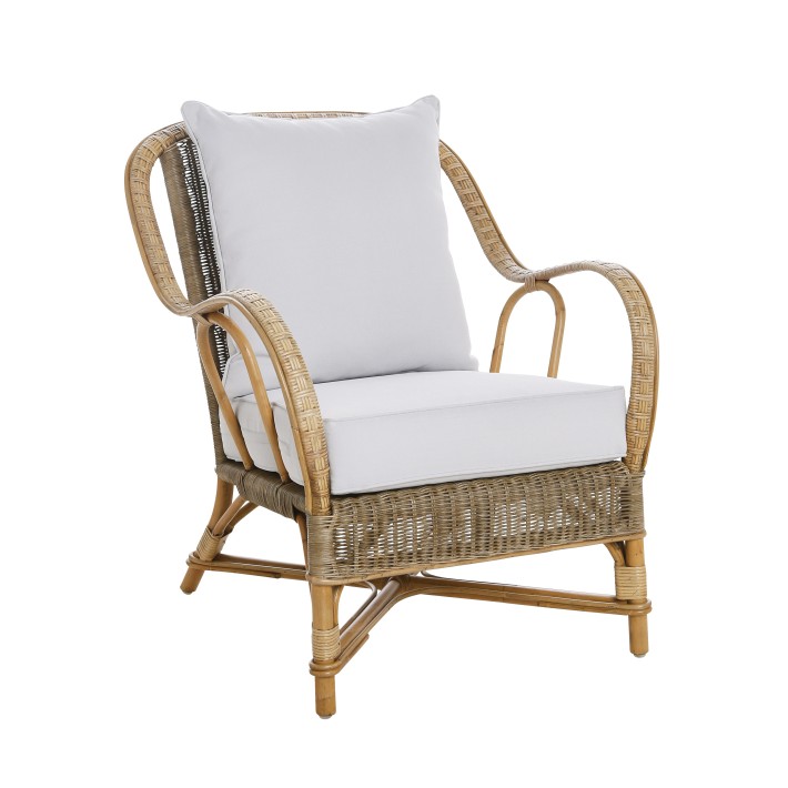 Fauteuil en rotin naturel Nantucket de chez KOK MAISON