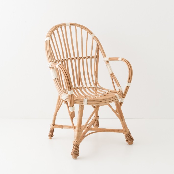 Marcel low-backed rattan armchair