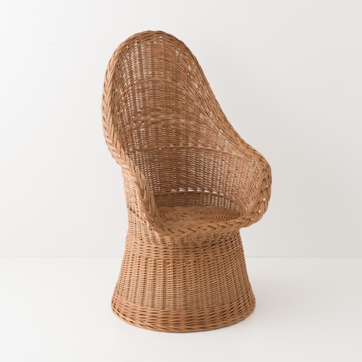 Marcel low-backed rattan armchair