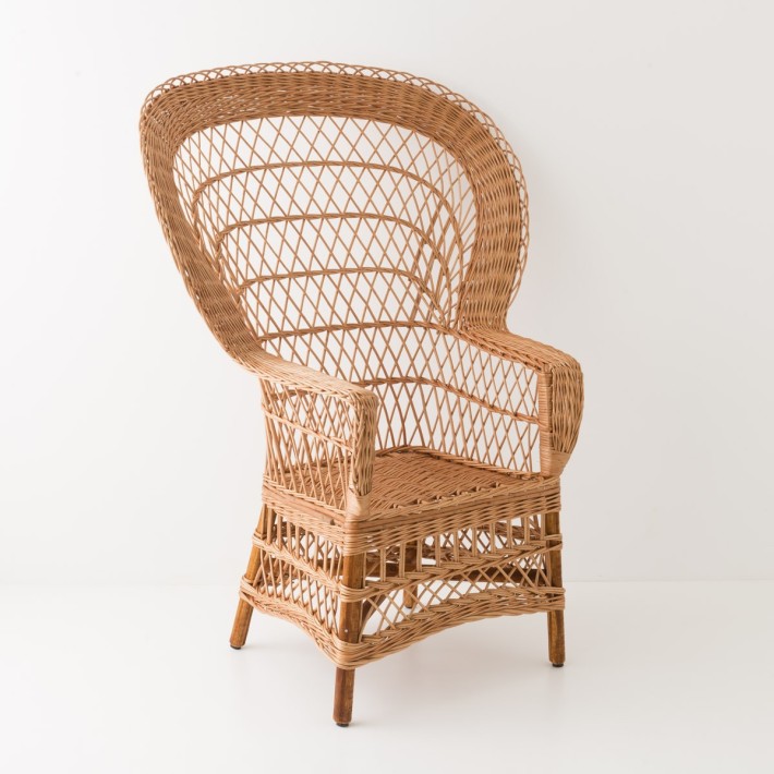 Antonin wicker armchair without cushion