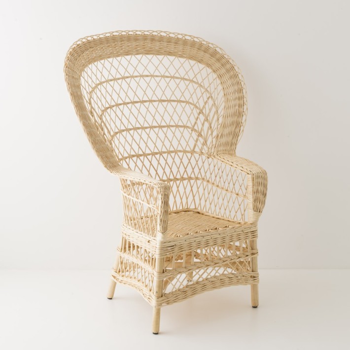 Antonin wicker armchair without cushion