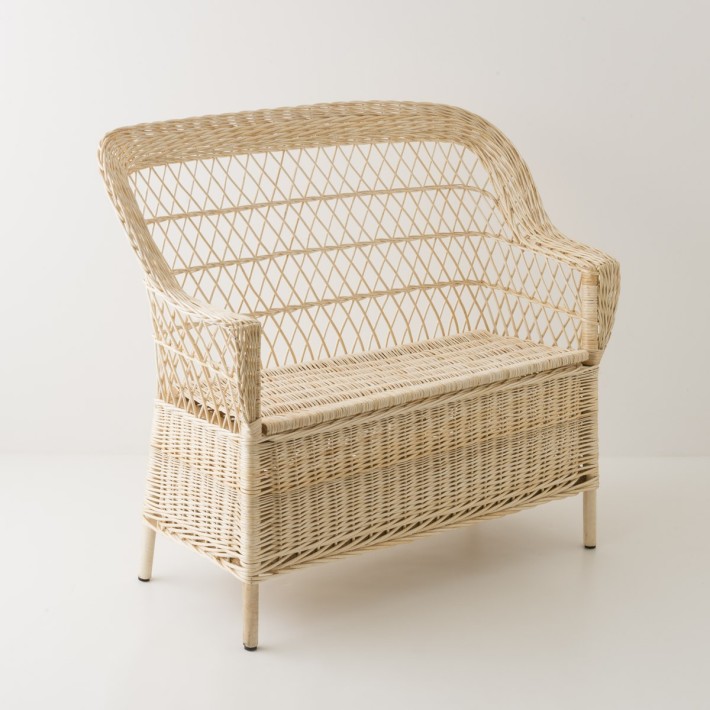 Antonin wicker armchair without cushion