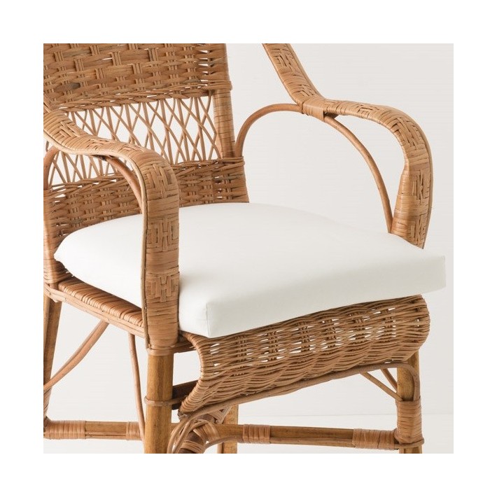 Antonin wicker armchair without cushion