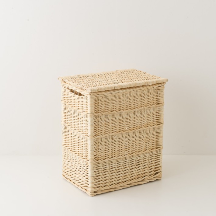 Wicker laundry basket 54 cm high