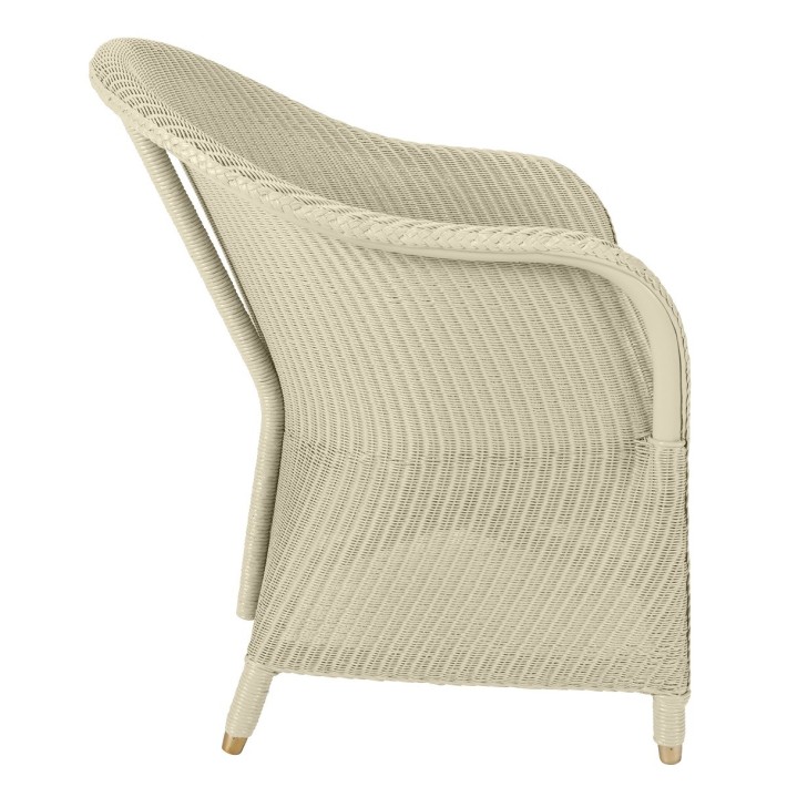 Lloyd Loom armchair Sidonie in Mastic color