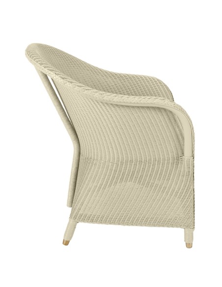 Lloyd Loom armchair Sidonie in Mastic color