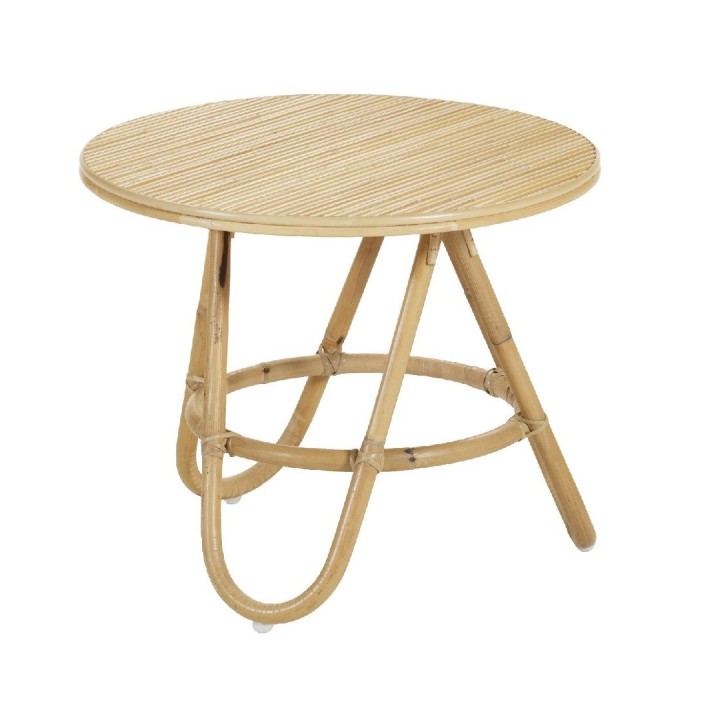 Table basse rotin Diabolo petit modèle plateau rotin