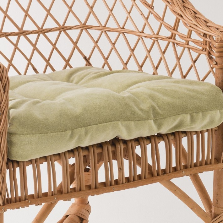 Antonin wicker armchair without cushion