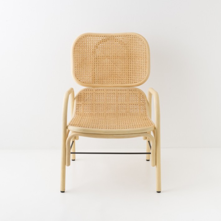 Fauteuil en rotin PLUS CANNE vue de face