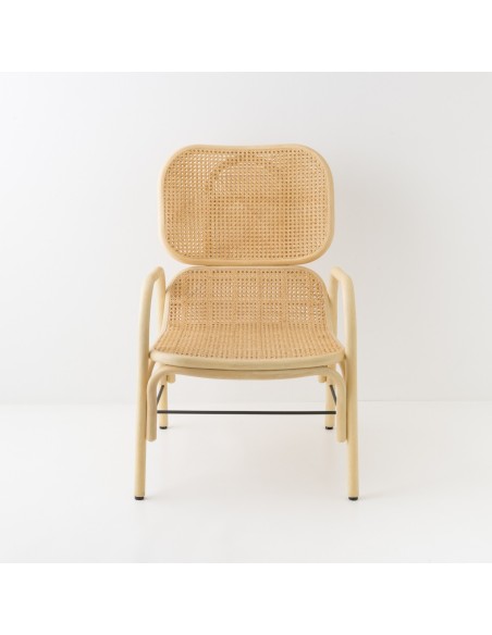 Fauteuil en rotin PLUS CANNE vue de face