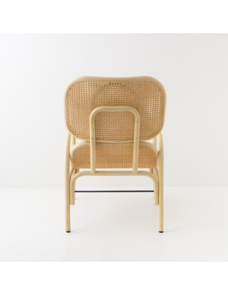 Fauteuil en rotin PLUS CANNE vue de dos