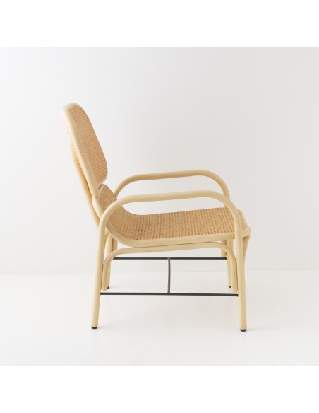Fauteuil en rotin PLUS CANNE vue de profil
