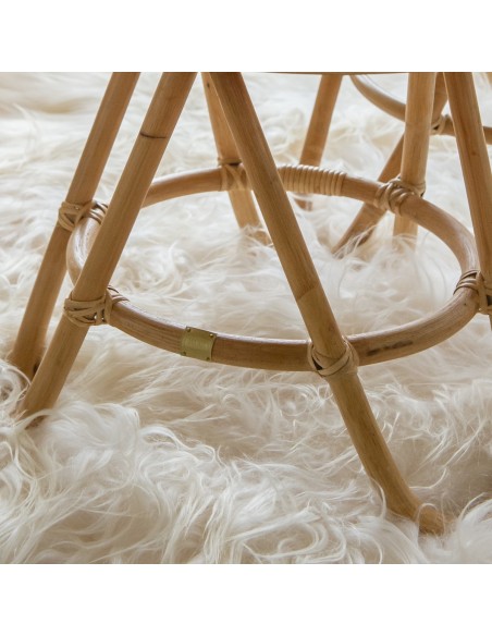 Diabolo rattan coffee table small