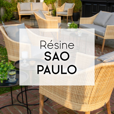 meuble de jardin en résine tressée Sao Paulo